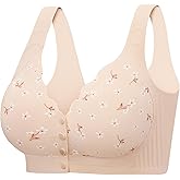 Seamless Daisy Bra for Women, Front Closure Jelly Bras Soft,Post Surgery Mastectomy Recovery,No Underwire Bralettes