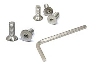 iexcell 5 Pcs M12 x 35mm Thread Pitch 1.75 mm Stainless Steel 304 Hex Socket Flat Head Cap Screws Bolts Kit