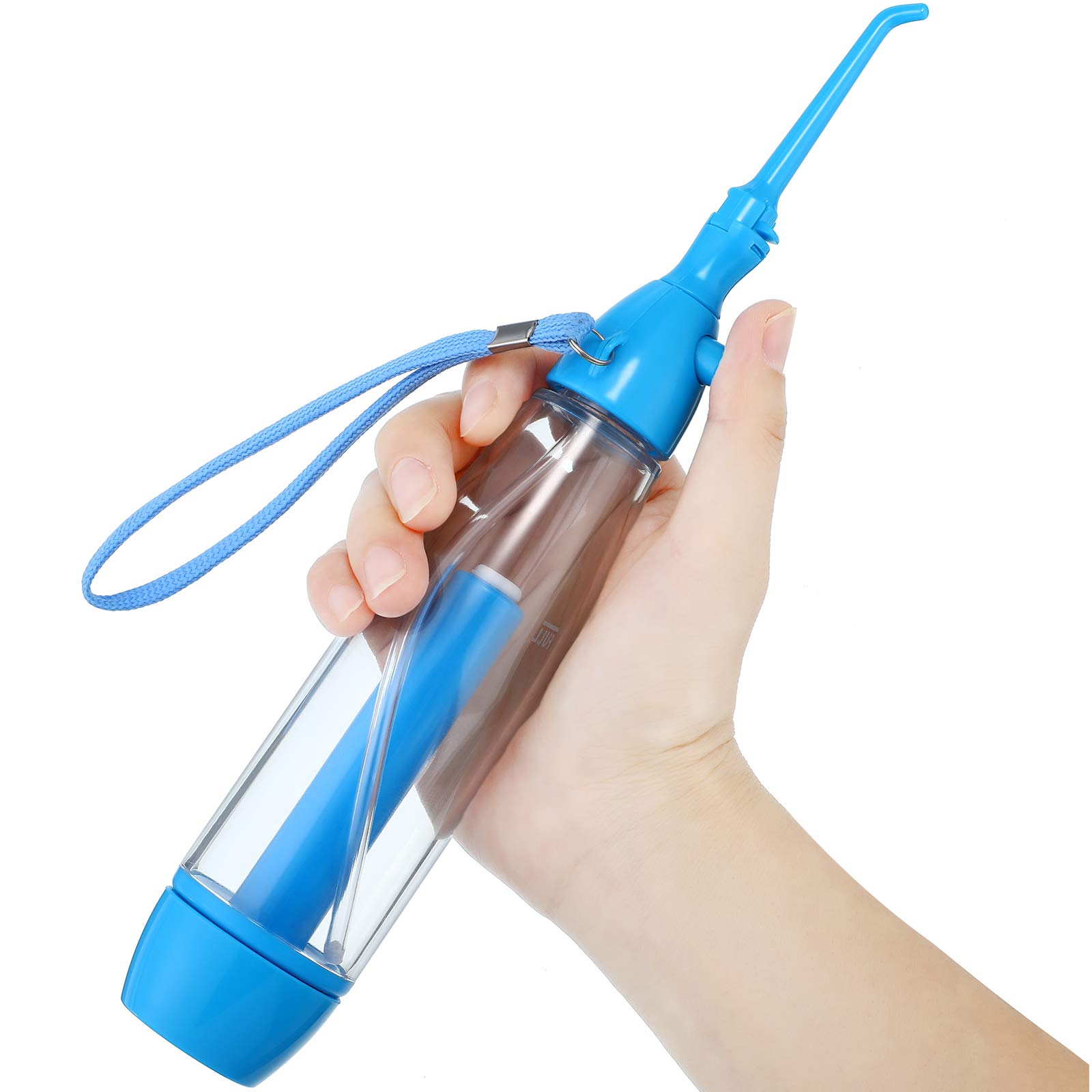 Photo 1 of Water Dental Flosser for Teeth Oral Irrigator Water Teeth Cleaner Non Electric Portable Affordable Oral Irrigator Cordless Manual Air Pressure Simple Operation for Home and Travel