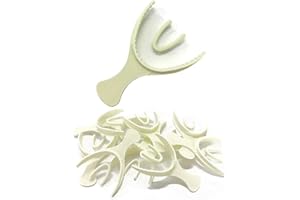 LITEMATIRA 10 PCS Disposable Dental Bite Registration Trays - Mouth Impression Trays for Teeth Molds with Plastic Rigid Frame and Nylon Mesh 3 in 1 Mesh Trays (Full Arch)