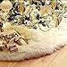 Fannybuy 30 inch Christmas Tree Skirts Plush Faux Fur Handmade Tree Skirt Decorations for Indoor Outdoor Home Xmas Party Decor