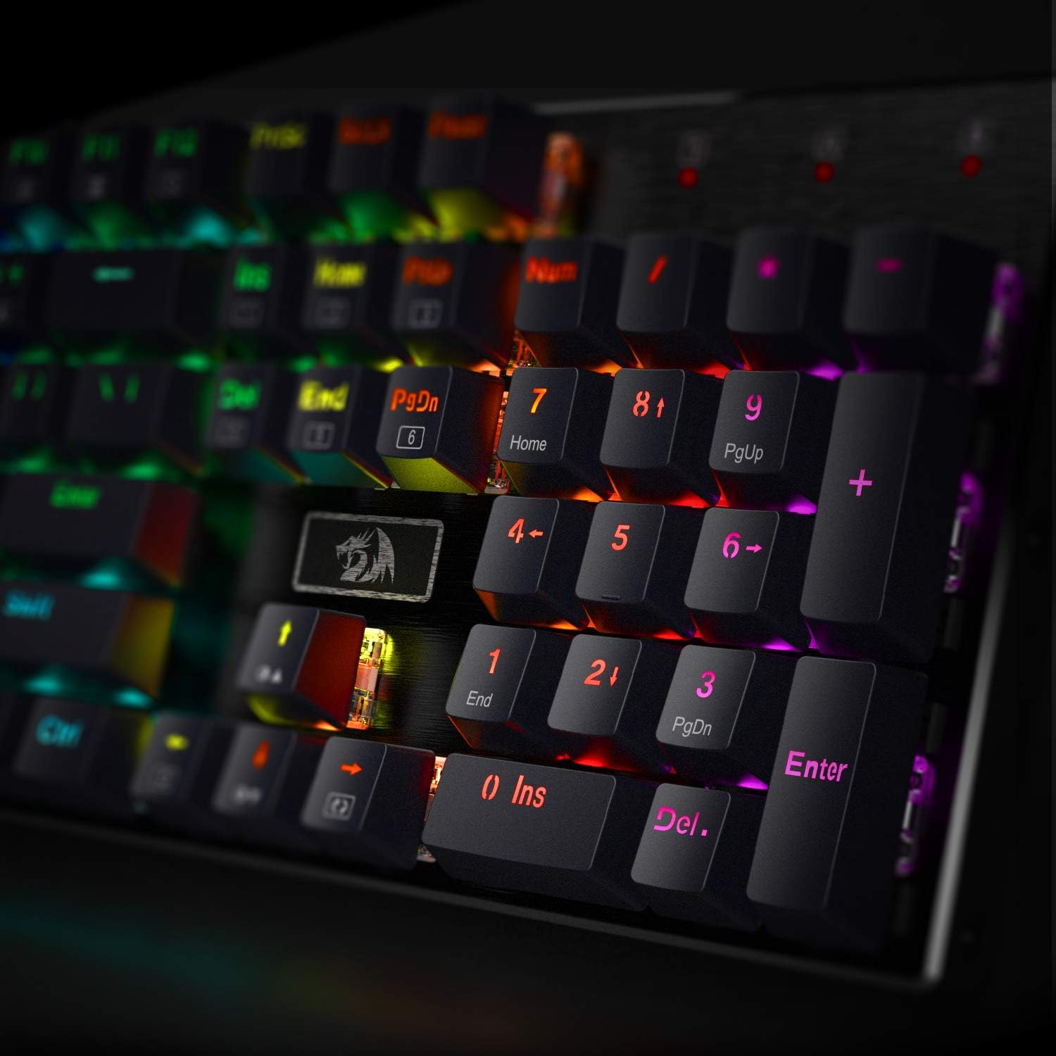 Redragon K556 RGB LED Backlit Wired Mechanical Gaming Keyboard, Aluminum Base, 104 Standard Keys: Computers & Accessories