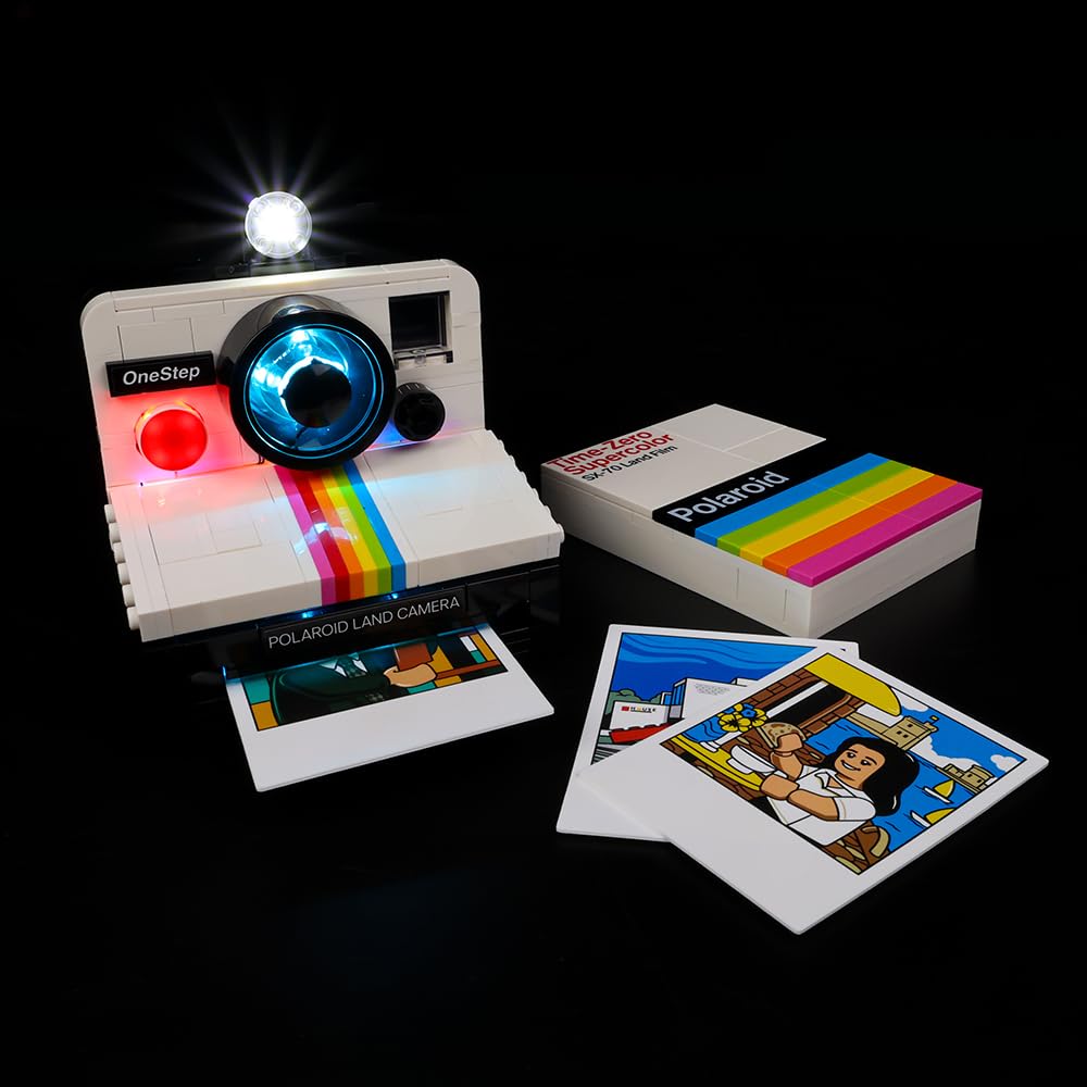 Kyglaring Led Light Set for lego Polaroid Camera Building Blocks?This Camera Lighting Kit Compatible with lego 21345, Creative Gift for Valentines Day - No Model (Standard Version)