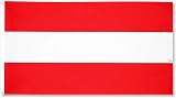 SHATCHI Austria Flag 5ft x 3ft Polyester with Brass Eyelets National Banner