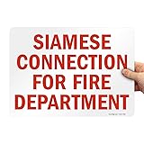 SmartSign-S-1613-AL-14 "Siamese Connection For Fire