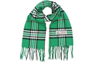 TZ Promise Tartan Plaid Cashmere Feel Classic Soft Luxurious Winter Scarf For Men Women