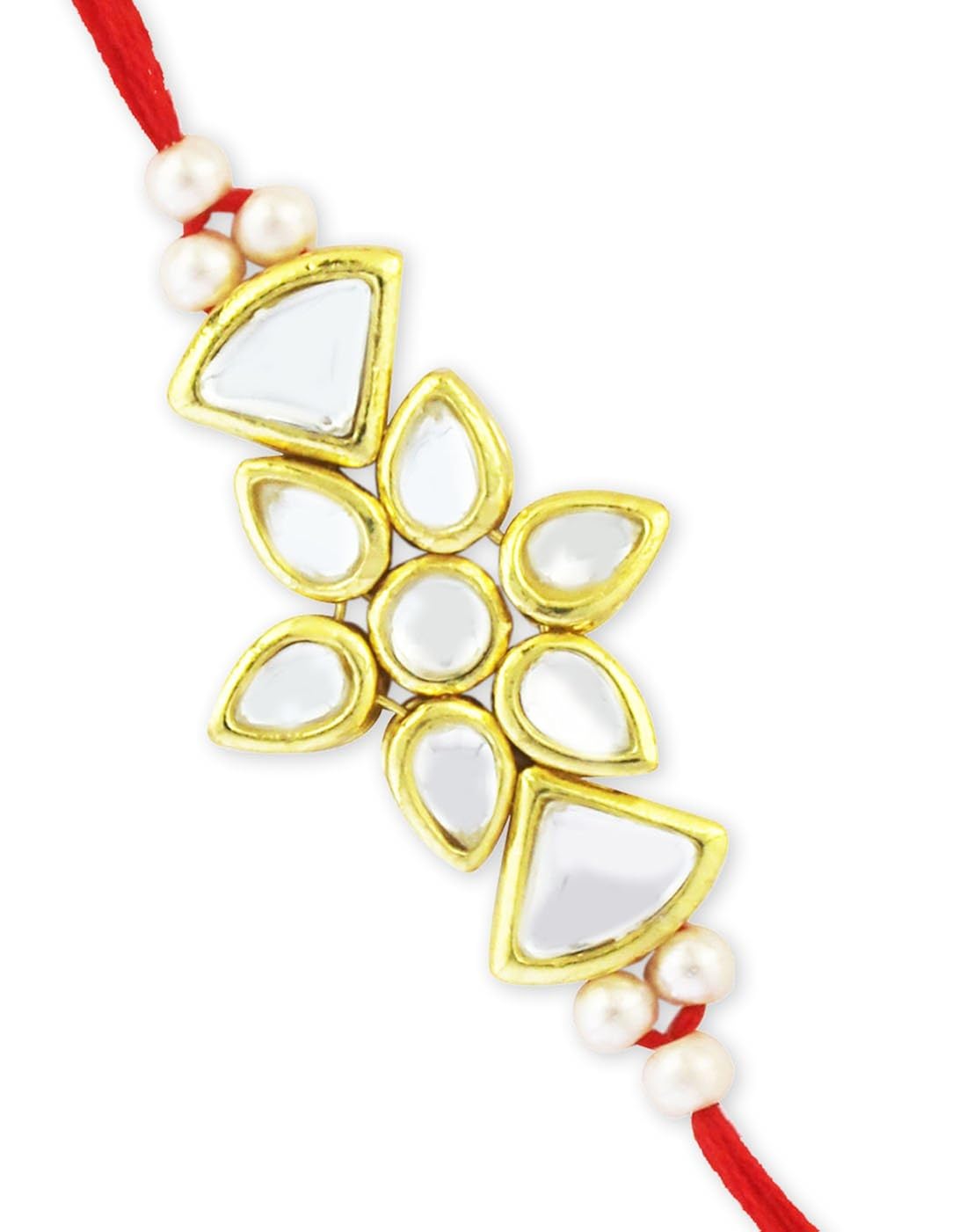 karatcart goldplated kundan rakhi for brother