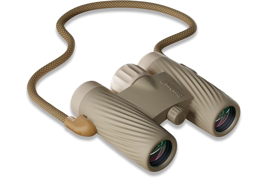 Bushnell A1 10x25 Compact Binoculars for Adults & Kids, Waterproof, Fogproof, 10X Magnification, Fully Multi-Coated Lenses & Rubber Armor - Trench Coat Tan