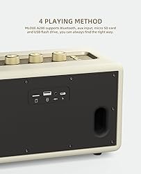 MLOVE Retro Portable Bluetooth Speaker with Aux