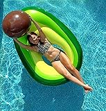 Flōtēz Inc. Luxury Inflatable Avocado Pool Float Lounge 5.5 x 3 Foot With Beach Ball Pit