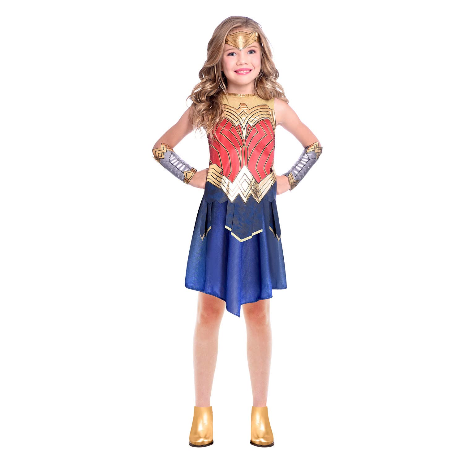 Amscan 9906668 Child Girls Official Warner Bros DC Comics Licensed Wonder Woman Movie Fancy Dress Costume (6-8 years)
