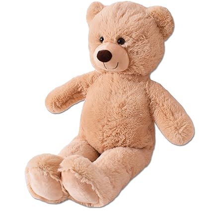 TE-Trend XL Plüsch Teddybär Riesen Teddy Kuscheltier Kuschelteddy Bär 80cm braun Plüschbär sitzend