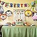 PartyTalk 6pcs Jungle Safari Animal Balloons with Zoo Animal Happy Birthday Banner, Safari Zoo Animals Party Supplies for Jungle Birthday Party Baby Shower Decorations