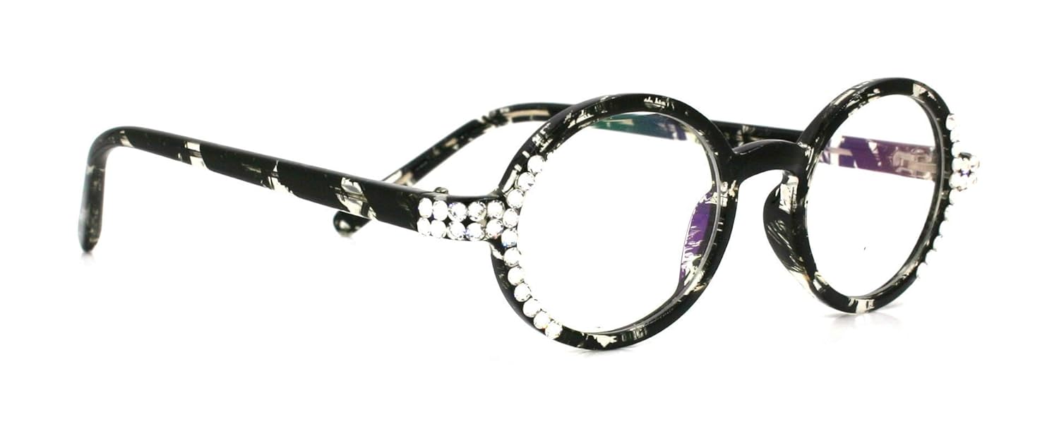 clear round reading glasses