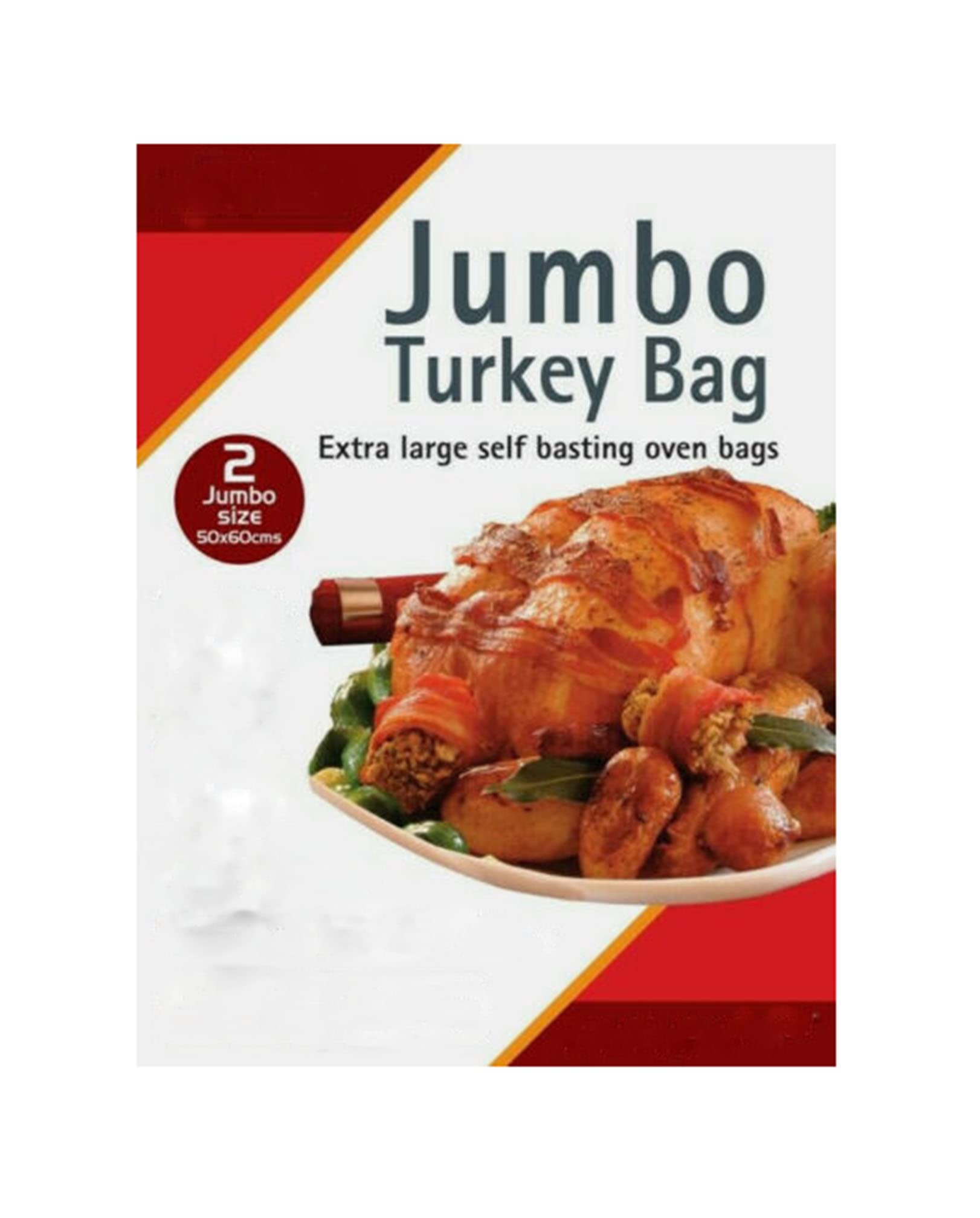 Vsorce4u 2 bags Jumbo Turkey Roasting Bags Oven Microwave Cooking Bags Extra Large Self Basting Oven Bags (55 x 60cm)