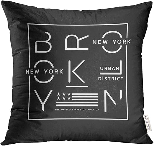 Amazon Com Upoos Throw Pillow Cover Black Nyc On The Of New York