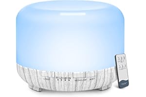 Essential Oil Diffuser, YIKUBEE Diffuser, 500ml Oil Diffuser, Humidifier with Remote Control, Aromatherapy Diffusers for Home, Diffusers for Essential Oils Large Room