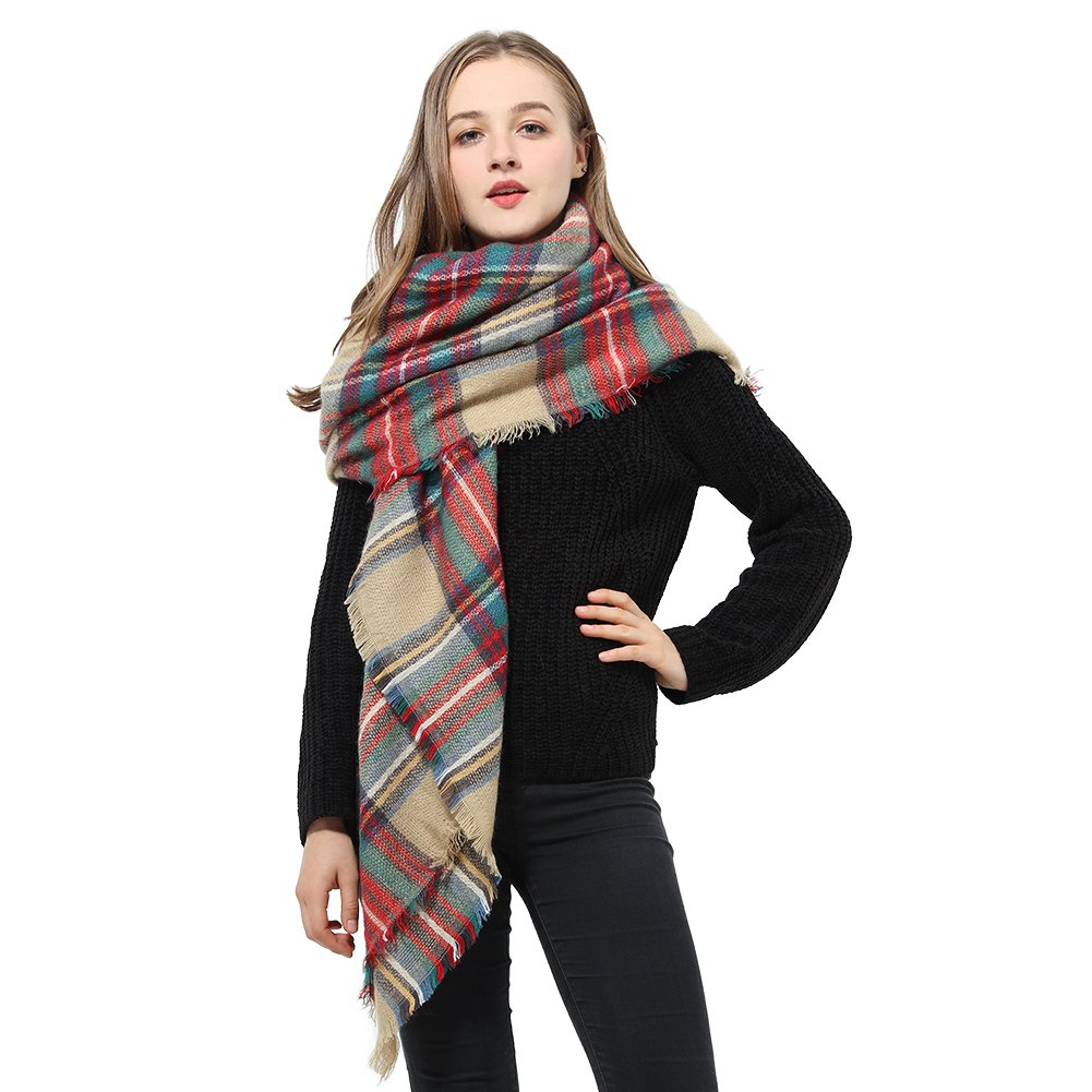Blanket Scarves for Women Big Plaid Scarfs Womens Checked Lattice Winter Scarves Blanket Scarves for Women Big Plaid Scarfs Womens Checked Lattice Winter Scarves