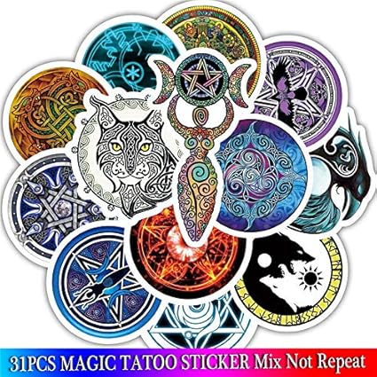 VAWAA 31 Unids Vikings Pegatinas para Portátil Equipaje Patineta ...