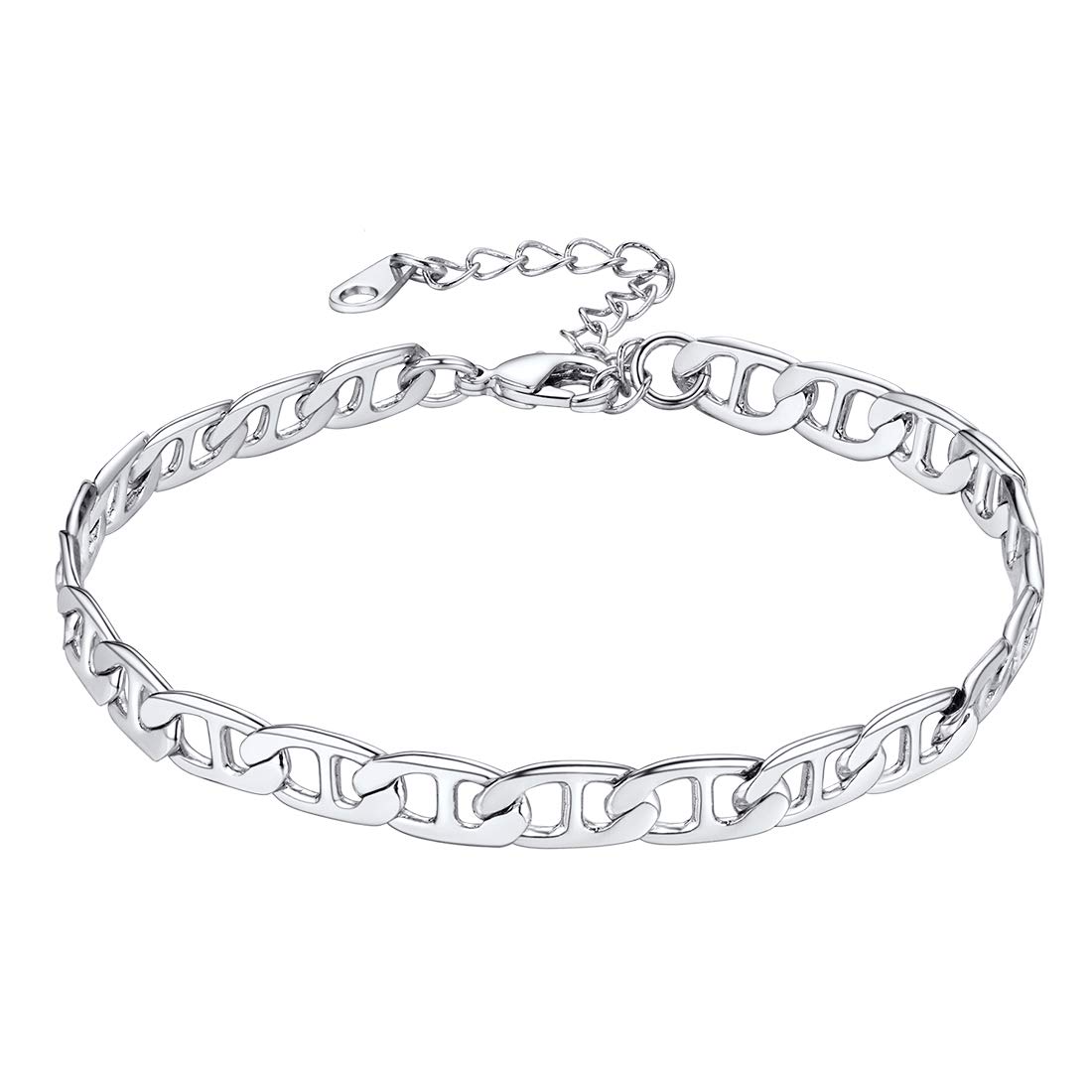 U7 Girls Silver Ankle Bracelet Chain Anklets for Women Anklet Jewellery