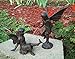 Cast Iron Fairy Garden Statue - Set of 2 Sitting and Standing