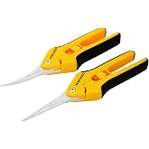 Centurion 201 Hand Pruner Shears, 2-Piece Set, 6&frac12;" Straight &amp; Upward Curved Stainless Steel Blades, Hardened &amp; Precision Ground, Ideal for Indoor and Outdoor Gardening, Trimming, and Precision Cutting
