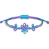 Rasonus Kpop Adjustable Braided Rope for Women Handmade Friendship String Bracelets Set, Demon Matching Couple Bracelets Gifts for Birthday Christmas Anniversary Valentines Day, Korean Knot Bracelet