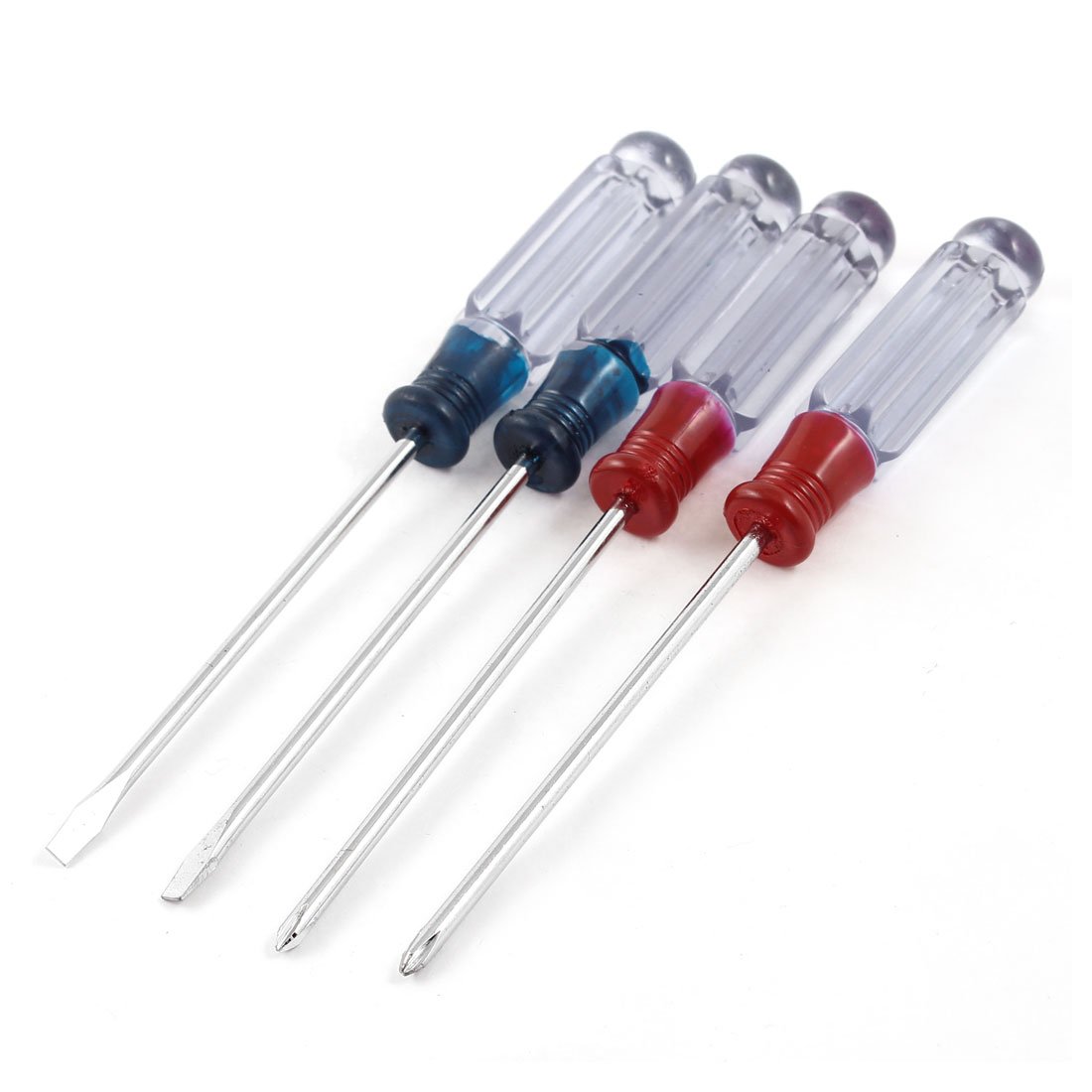 uxcell Nonslip Plastic Handle Phillips Slotted Screwdriver Set 4 in 1