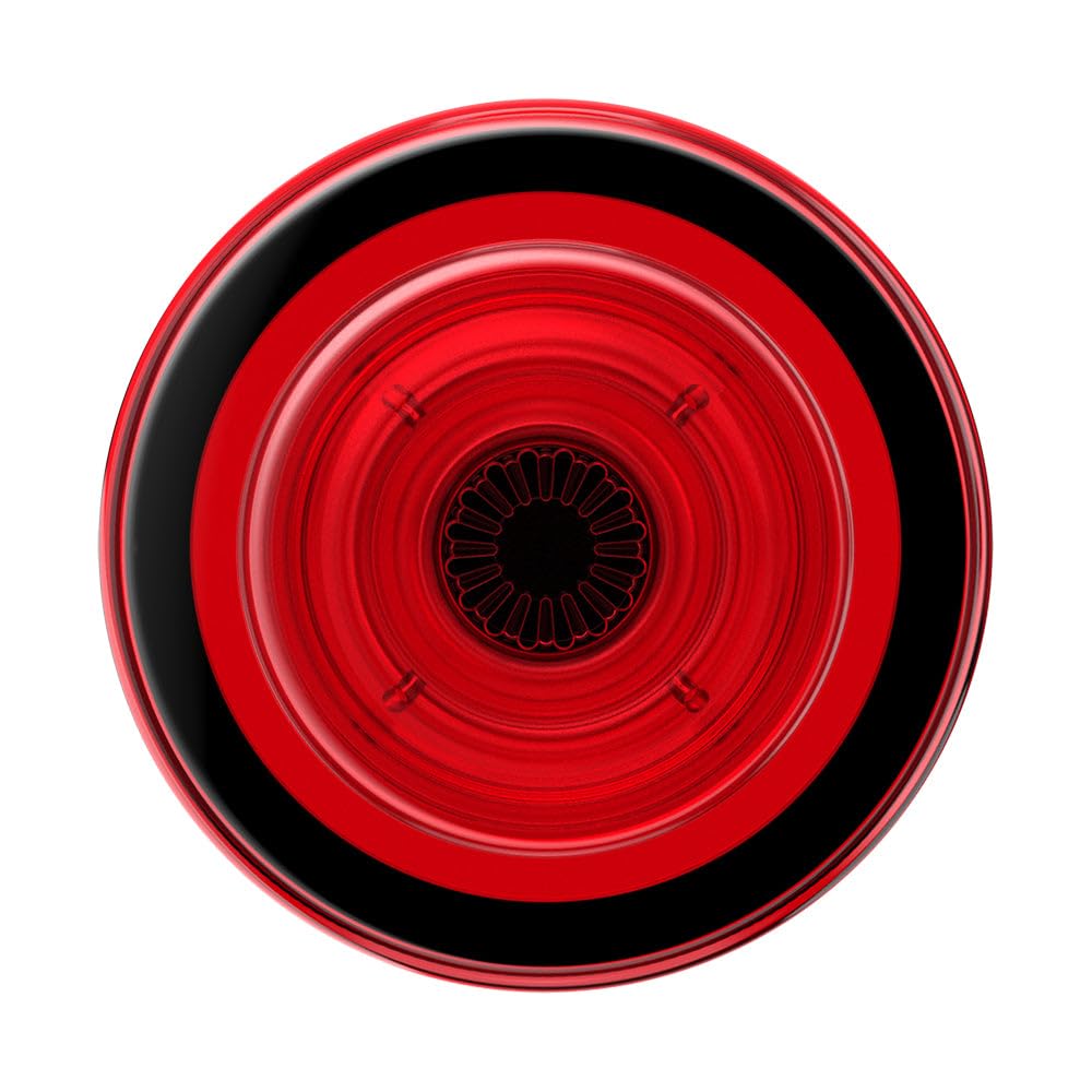 PopSockets Phone Grip for MagSafe with Kickstand, Magnetic Stand, Swappable Top, Secure Hold for iPhone MagSafe Cases, Phone & Tablet Grip - Danger Red Transluscent
