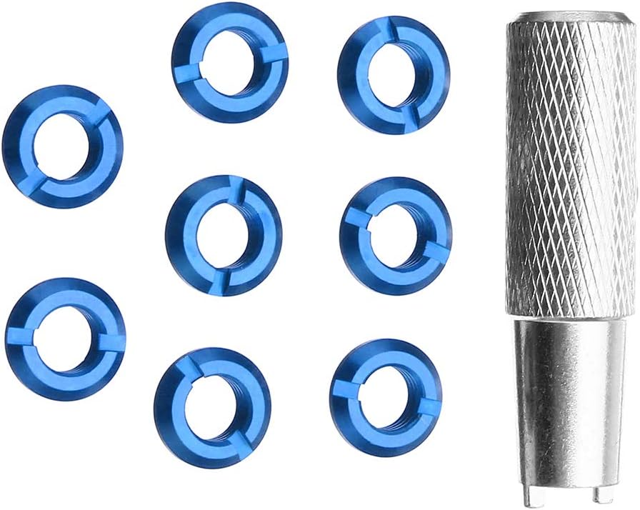 KINGDDUO 8 Pcs Stp Radio Control Switch Color Nut For Spektrum Remote Controller Switch Nut Rc Transmitter-Blue
