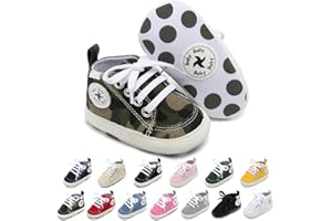 BEIDI Baby Girls Boys Shoes Soft Anti-Slip Sole Newborn First Walkers High Top Canvas Denim Unisex Infant Sneaker