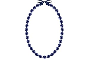 Karenhi Graduation Kukui Nut Lei Necklace 47 Inch Class of 2025 Kukui Lei Chunky Hawaiian Necklace 2025 Graduation Gift Luau Party Accessories for Adults Women Men