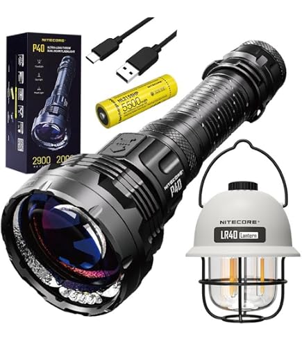 Amazon.com: Nitecore P40 + NB10000 P40 Ultra-Long Throw Dual Beam