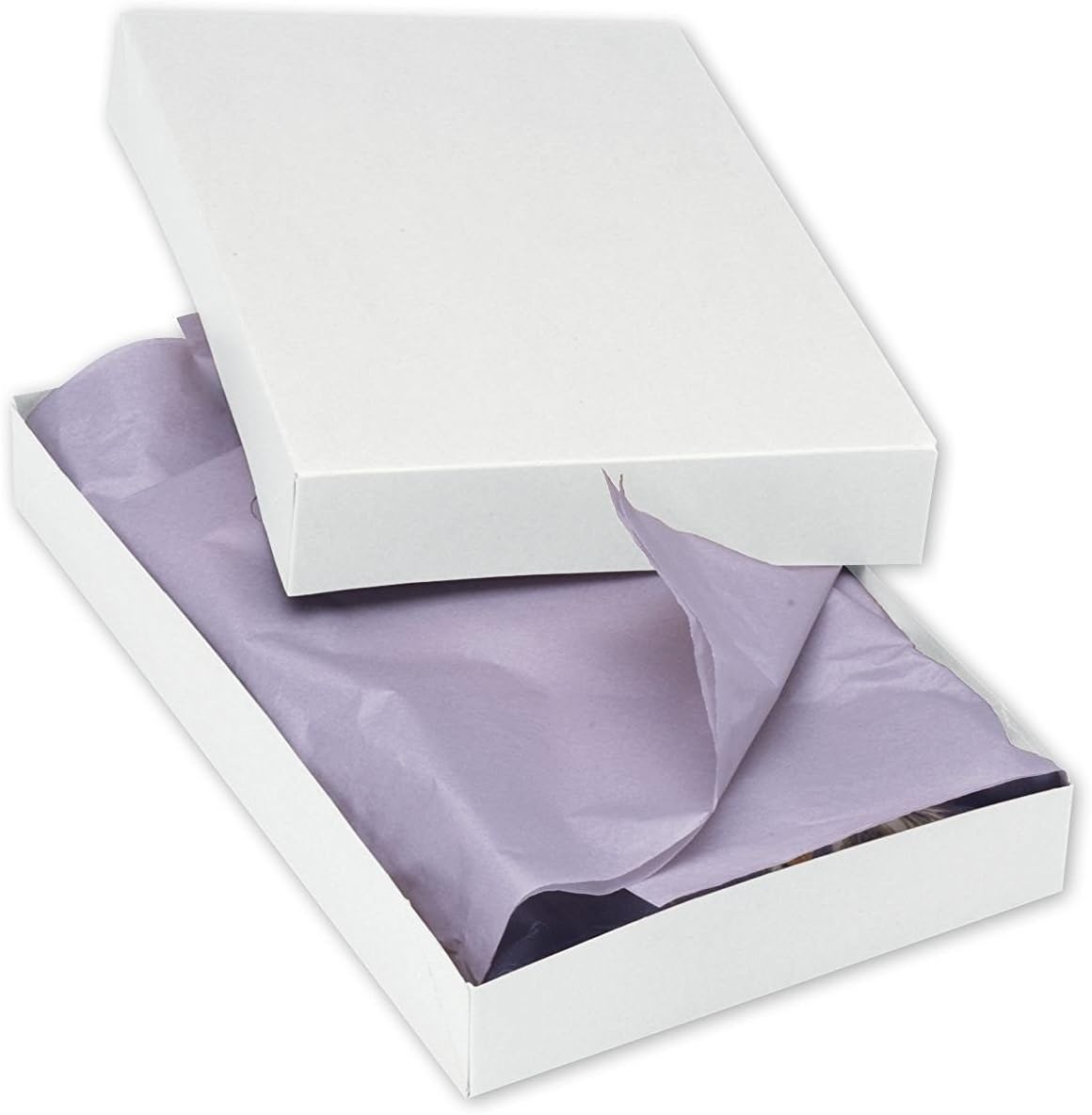 2Piece Apparel Gift Boxes With Lids and Silver Stretch