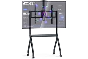 JYXOIHUB Smart Board Stand for 44"– 75" Interactive Smart Whiteboard, Height Adjustable Mobile Portable Stand with Four Lockable Wheels for Classroom Home Office Business Studio