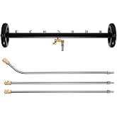 Tool Daily 24" Undercarriage Cleaner &amp; Water Broom, 7 Nozzles, 1/4" QC | Fits Most Pressure Washer Wands, Pivoting Coupler Switches Modes, For Driveways, Decks, Patios, 4000 PSI