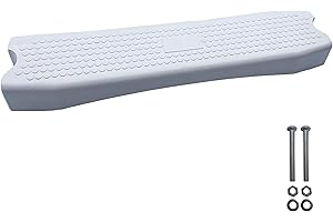 Poolzilla (1 Pack) 18’’ Pool Ladder Step, Universal Swimming Pool Replacement Ladder Steps, Heavy-Duty ABS Plastic Ladder Rung Step with Stainless Steel Bolts