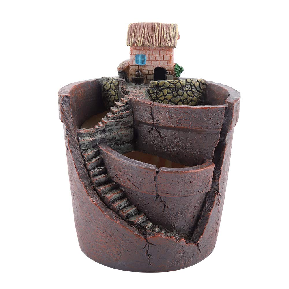 Aigend Succulent Planter, Planter Artificial Flowers Succulent Plants House Design Garden Cactus Plant Pot Flower Pot Container with Drainage Hole