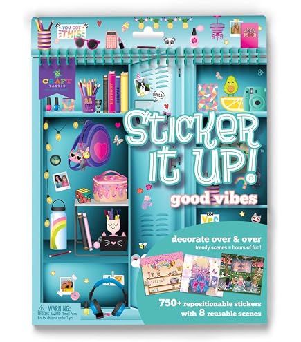 Sticker & Chill Vintage Vibes – über 500 Repositionierbare Aufkleber & 10 Szenen, Erwachsenen-Aktivität