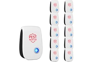 PESTMENTOR Ultrasonic Repeller & Insect Indoor Repeller, Ultrasonic Plug in Repellent for Roach, Rodent, Mouse, Bugs, Mosquito, Mice, Spider, Ant, Electronic Pest Deterrent, 10 Packs