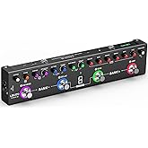 LEKATO Multi Effects Guitar Pedal, Guitar Effects Pedal with 36 Presets, Editable 4 Modules, Amp, Chorus, Delay, Reverb, IR CAB, Tuner, BT Connection, Music Recording