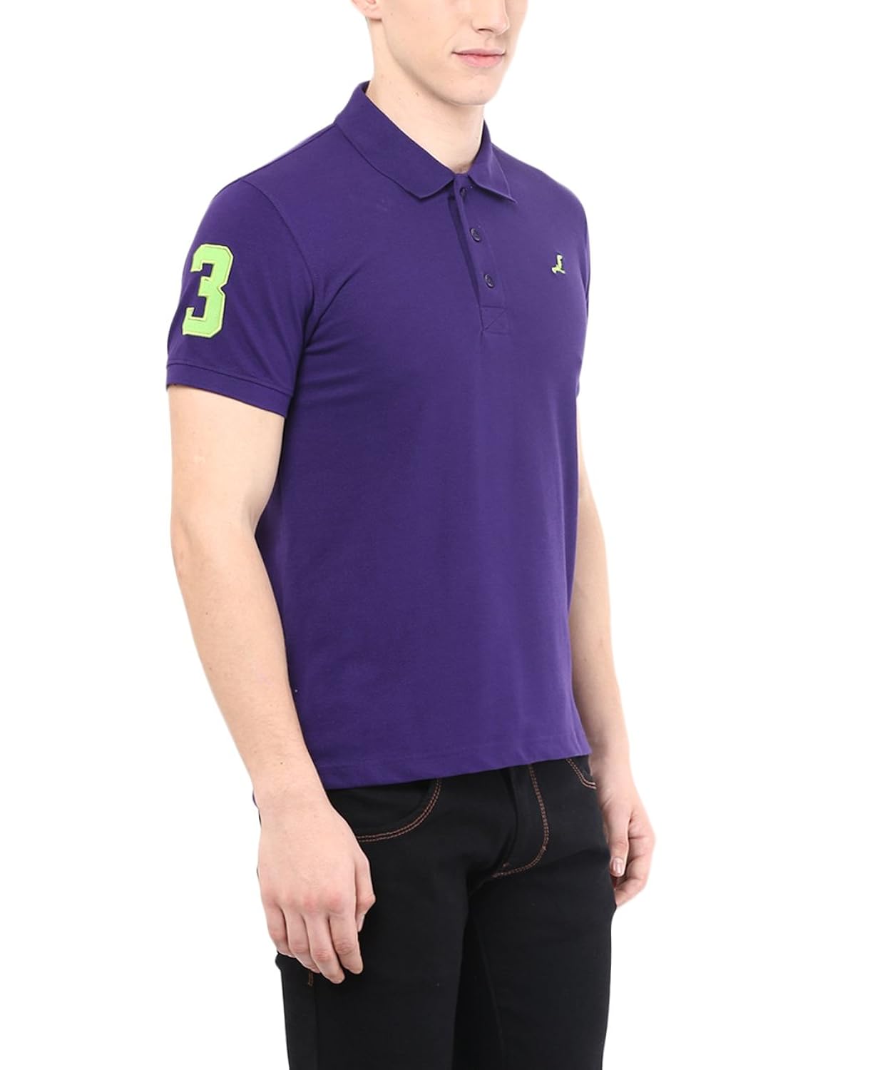 american crew men's cotton and polyester blend polo purple