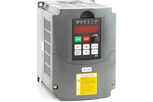 HY HUANYANG VFD Converter,Variable Frequency Drive,1 Phase to 3 Phase,220v Input/Ouput, for 3 Phase Motor/Spindle 0-400hz Speed Rotation (HY Series-220v 1.5kW 2HP Model)