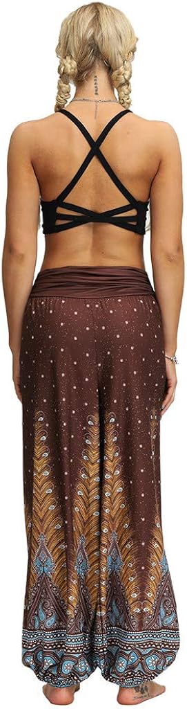 VEZAD Women's Harem Pants Yoga Pants Plus Size Solid Color Casual Loose Trousers: Clothing