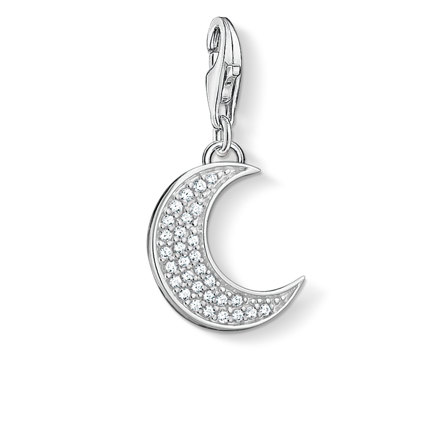 Thomas Sabo Women Charm Pendant Moon Charm Club 925 Sterling Silver 1499-051-14