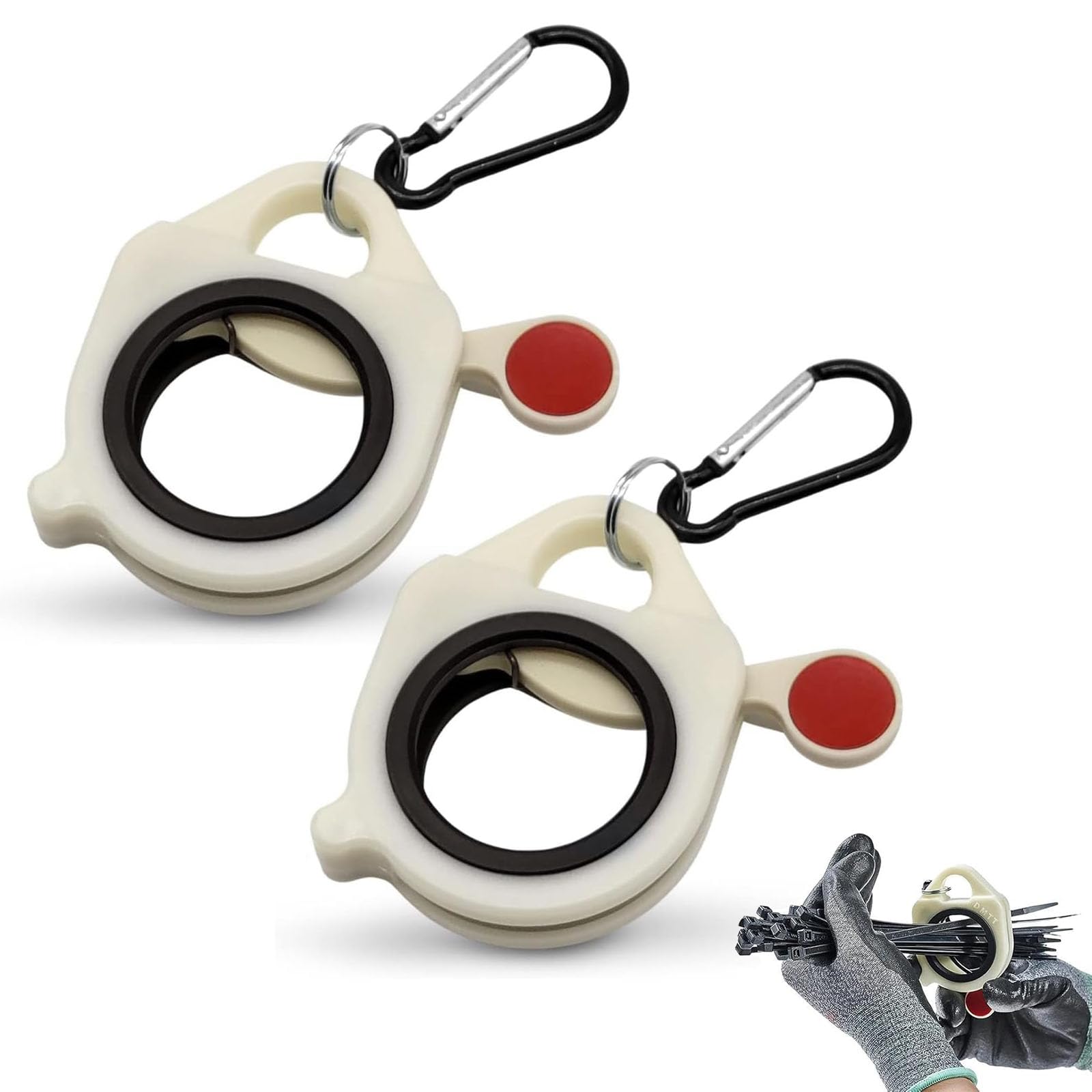 dinghaole 2Pcs Zip Ties Organizer Holder, Reusable and Multi-Purpose Zip Tie Organizers,Light Metal Cable Ties Cable Tie Holder Belt Zip Tie Tool,Cable and Wire Management,Suitable for Most Cable Ties