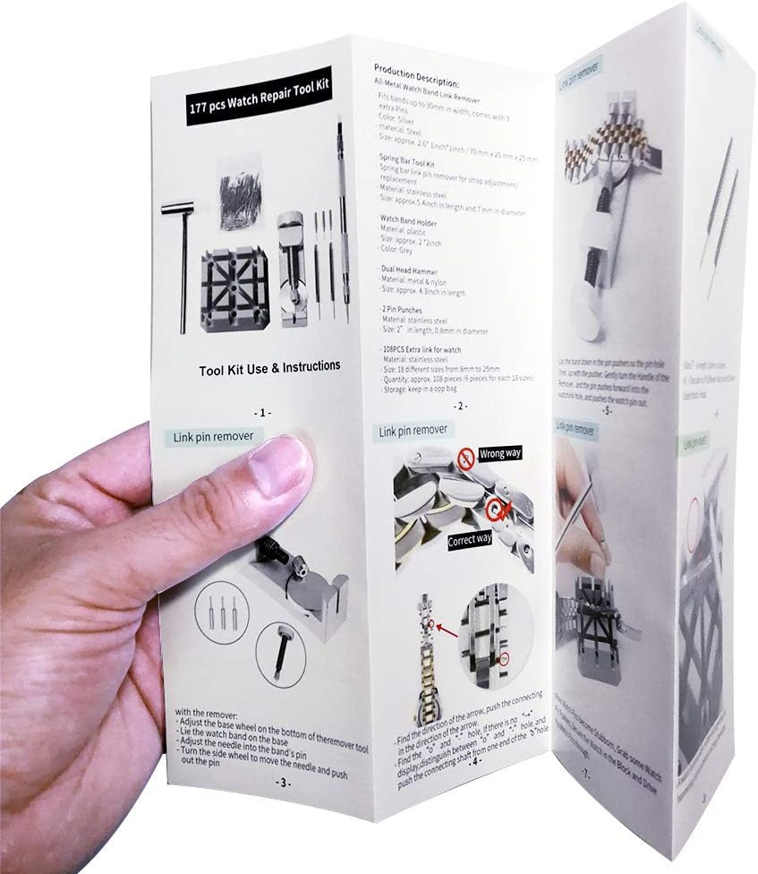 Watch Band Tool Kit - Watch Link Remover, Spring Bar Tool Set for Watch Repair and Watch Band Replacement: Home Improvement
