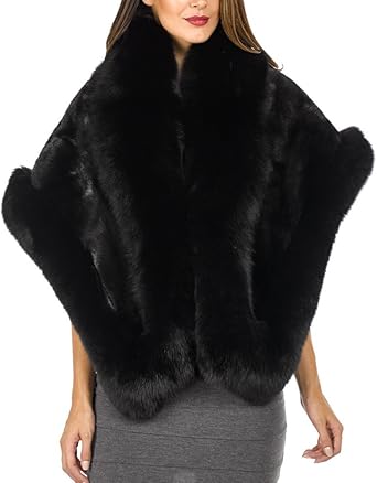 black fur cape