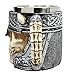 Ebros Viking Horned Demon Warrior Skull With Battle Helmet Mug Beer Stein Tankard Coffee Cup