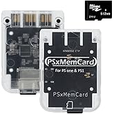BITFUNX PSxMemCard PS1 Memory Card - Supports Firmware Upgrade, Saves Game Data and FreePSXBoot, Includes a 512MB MicroSD Card, High Speed Game Memory Card for PS1/PS One Console